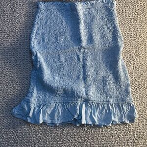Roxy Light Blue Textured Skirt